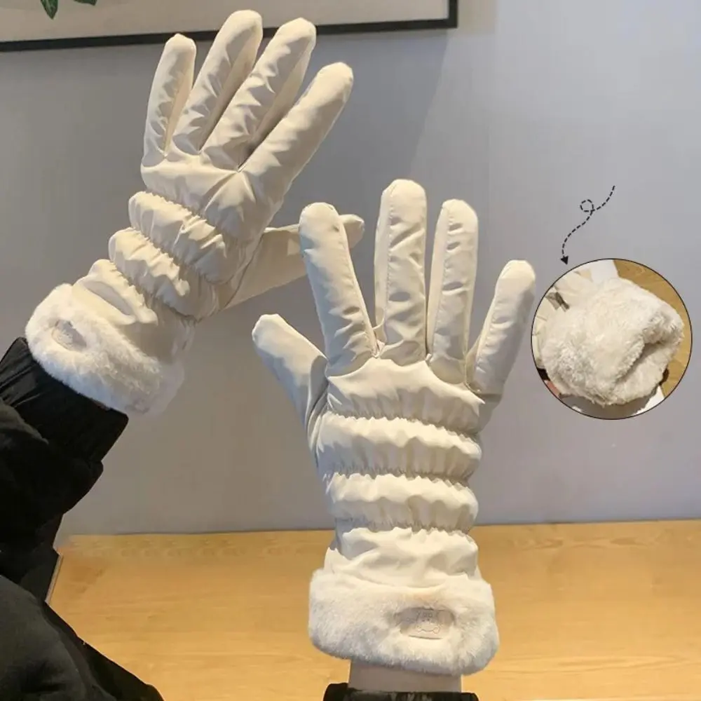 Новые зимние пуховые хлопковые перчатки плюшевые флисовые для холодной погоды