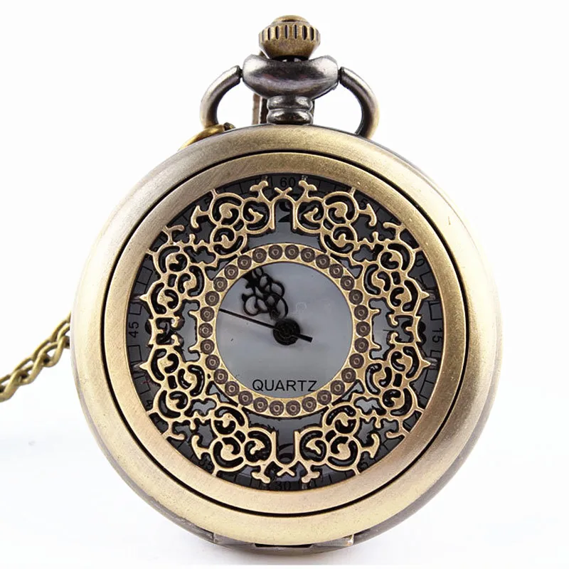 Часы карманные кварцевые большого размера в стиле ретро |