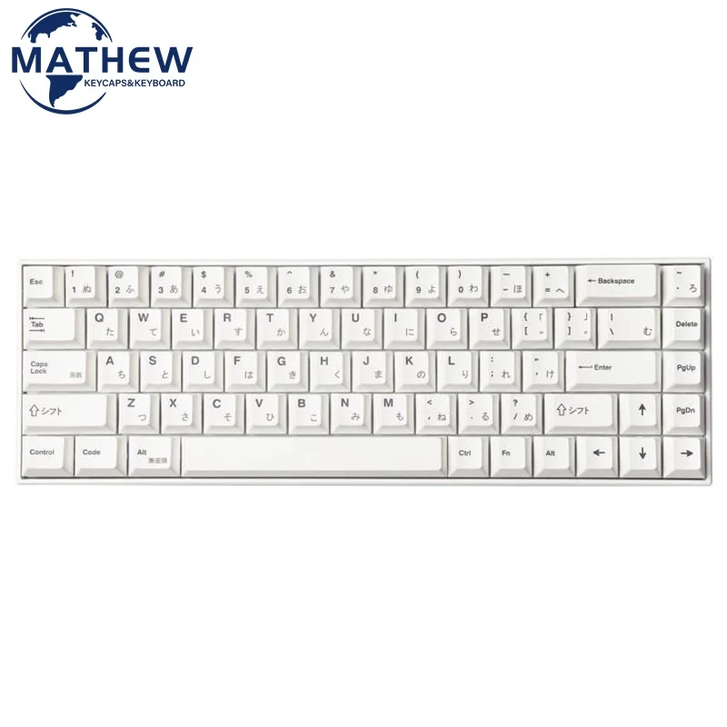 Minimalist White Keycap Cherry/XDA Profile PBT Material 124 Keys for 64/68/84/96/980