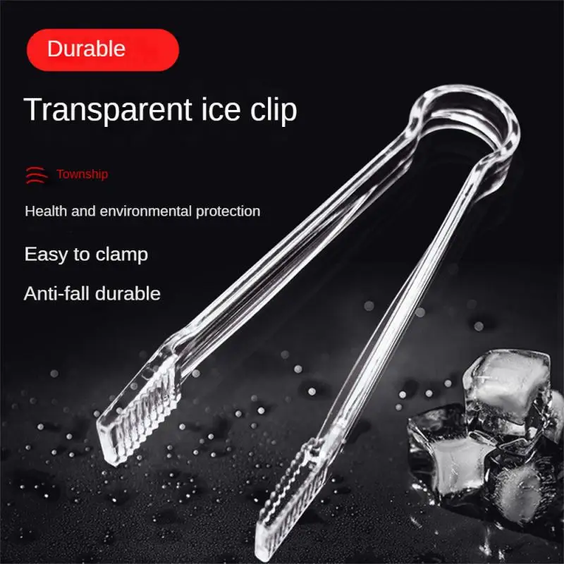 

Plastic Ice Clamp Portable Ice Bucket Ice Container Transparent Ice Clip Acrylic BBQ Clip Bread Food Ice Clamp Bar Accessories