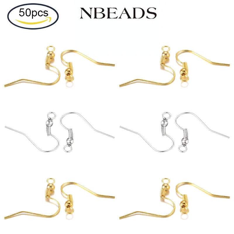 

50PC Iron Earring Hooks Earring Jewelry Findings with Horizontal Loop Size: about 18mm long 18mm wide 0.8mm thick