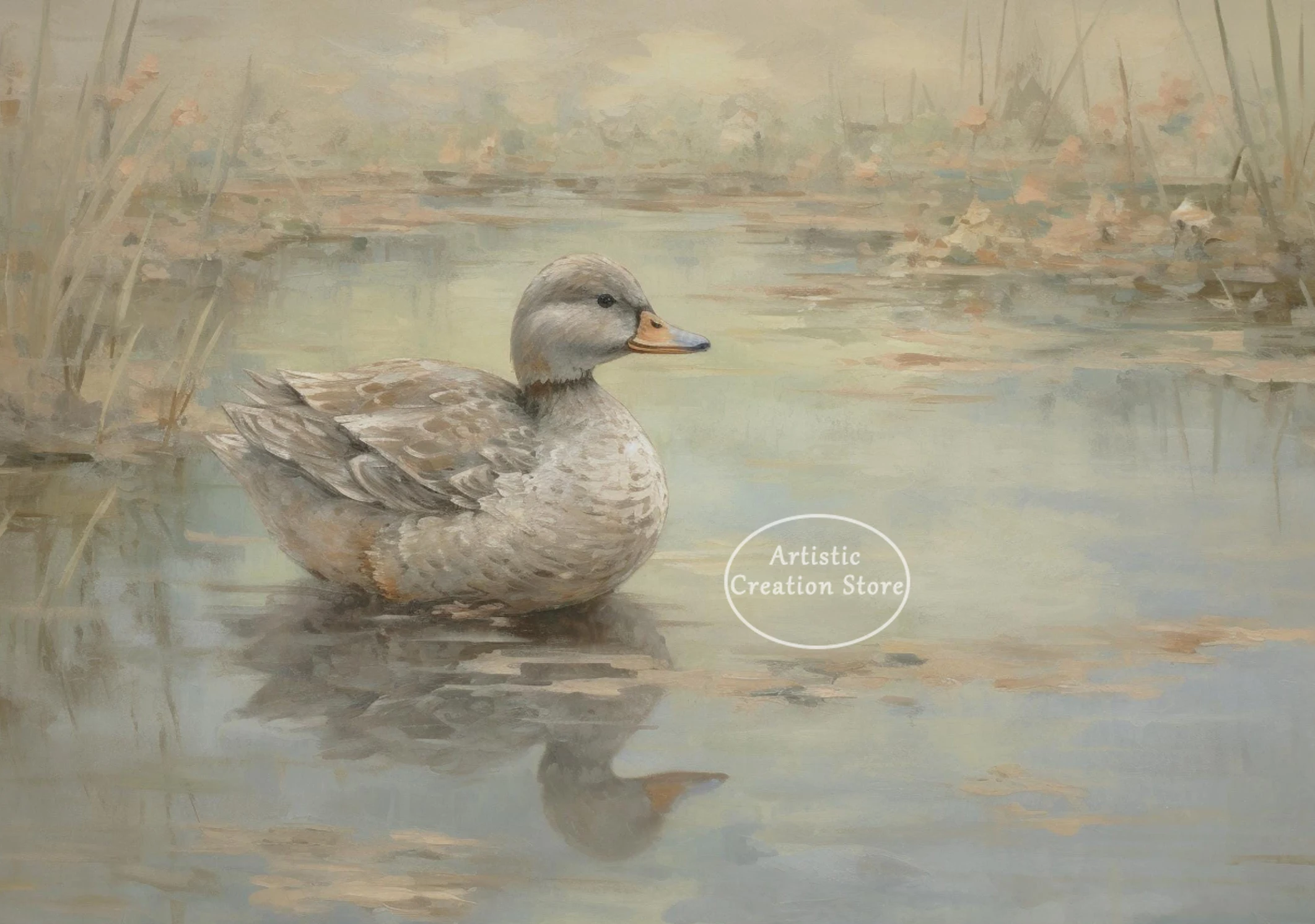 Винтаж Бохо Весна Пасха Гусь Девушка Кролик Яйца Котеджкор Животное Ботанический Плакат Холст Картина Настенные Панно Домашний Декор