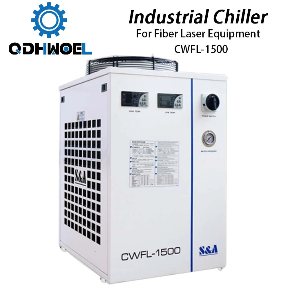 

QDHWOEL S&A CWFL-1500AN & 1500BN Industry Air Water Chiller for Fiber Laser Engraving Cutting Machine