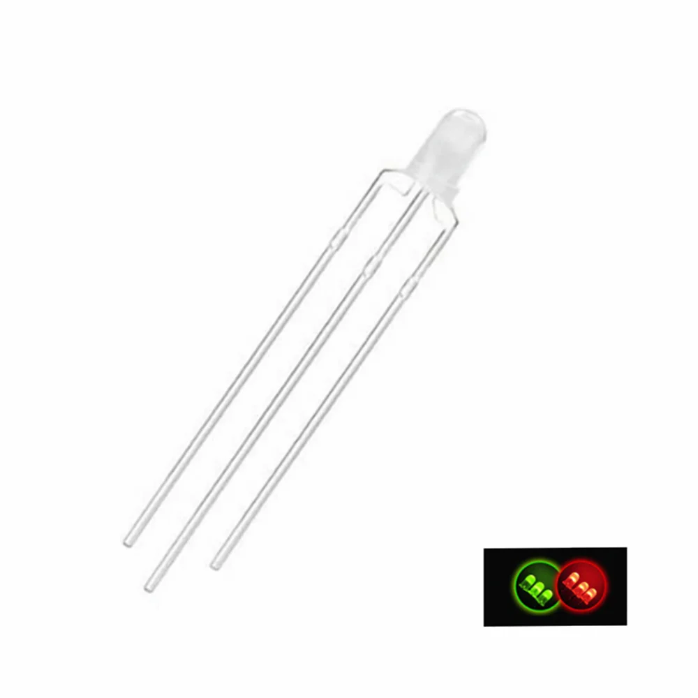 

200PCS 3mm LED Diodes Kit Red&Emerald Green Lights Bi-Color Common Cathode/Anode Diffused Bulb Lamps Light Emitting Diode