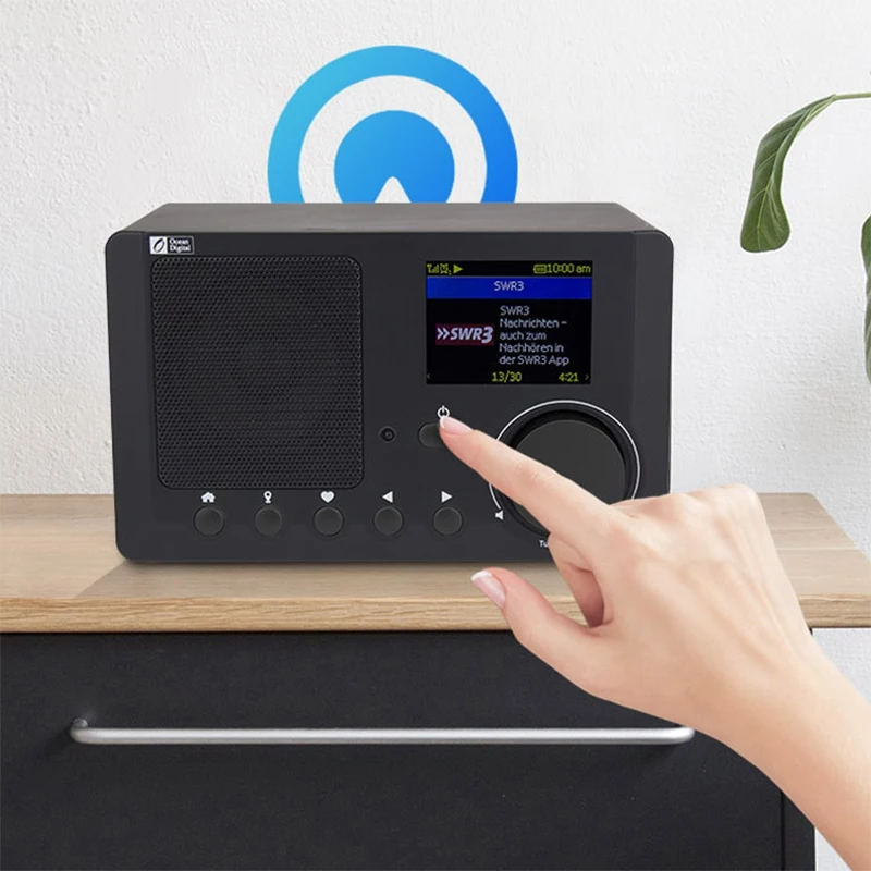 Wi-Fi Интернет-радио WR210N портативное цифровое радио с перезаряжаемой батареей