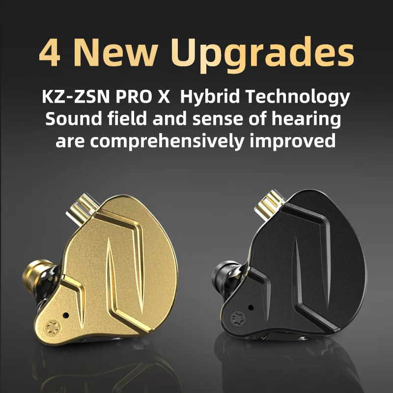

KZ ZSN Pro X Metal Earphones 1BA+1DD Hybrid technology HIFI In Ear Monitor Earphones Bass Earbuds Sport Noise Cancelling Headset