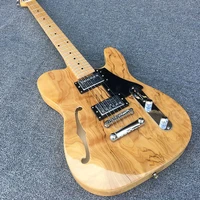 burlywood color half a hollow wood free shpping in stock low price best quality tl electric guitar