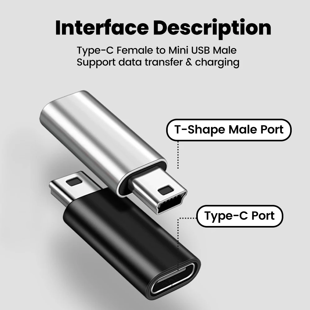 Мини-адаптер OLAF типа C мама на мини-USB папа преобразователь для зарядки данных