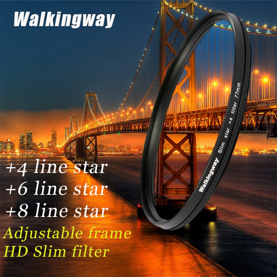 Фото Фильтры WalkingWay для DSLR-камер 4/6/8 линий, 40,5/49/52/55/58/62/67/72/77/82 мм №4