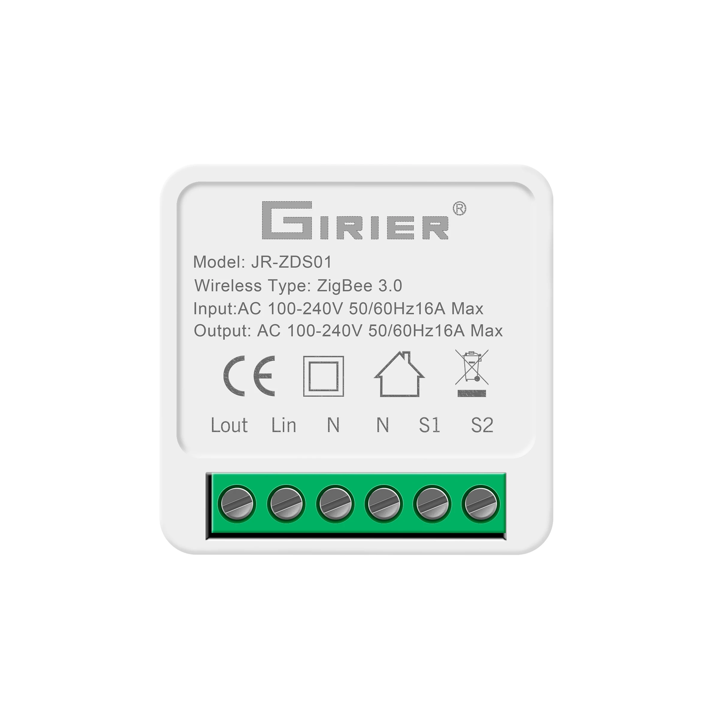 

GIRIER Tuya ZigBee модуль умного переключателя 16A