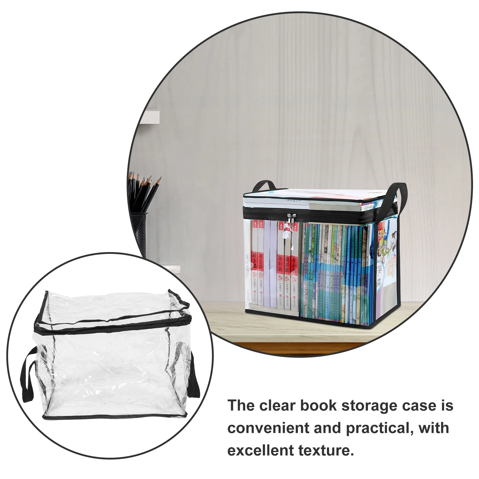 Коробка-органайзер для книг контейнеры хранения на молнии чехол DVD контейнер из