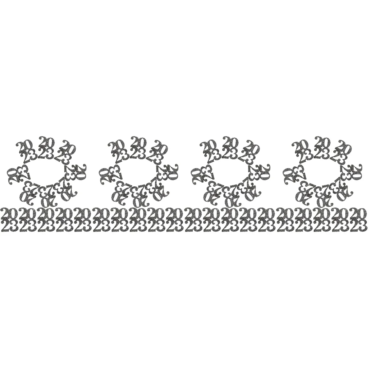 

96 pcs 2023 Graduation Cutouts DIY 2023 Glitter Tags Graduation Centerpiece