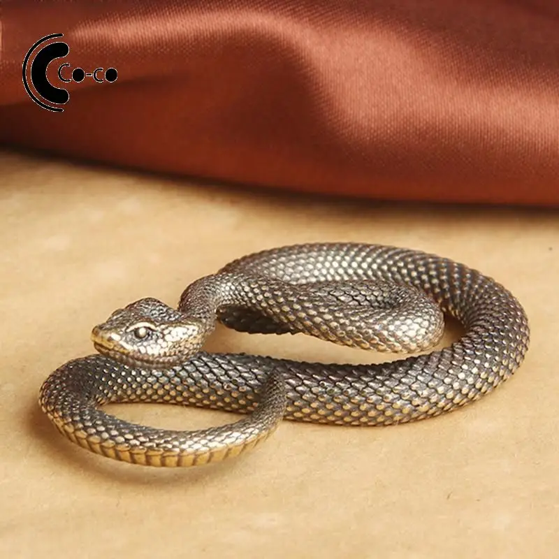 

Подвесная поясная статуя питона, очаровательный античный ретро офисный стол, винтажная медная статуя змеи, винтажное украшение для разговора