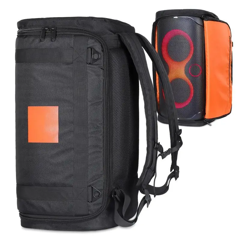 

Outdoor Travel Pure Black Blue Tooth Speaker Storage Bag 1680d Fabric Strong 360 Double Zipper Portable Blue Tooth Speaker