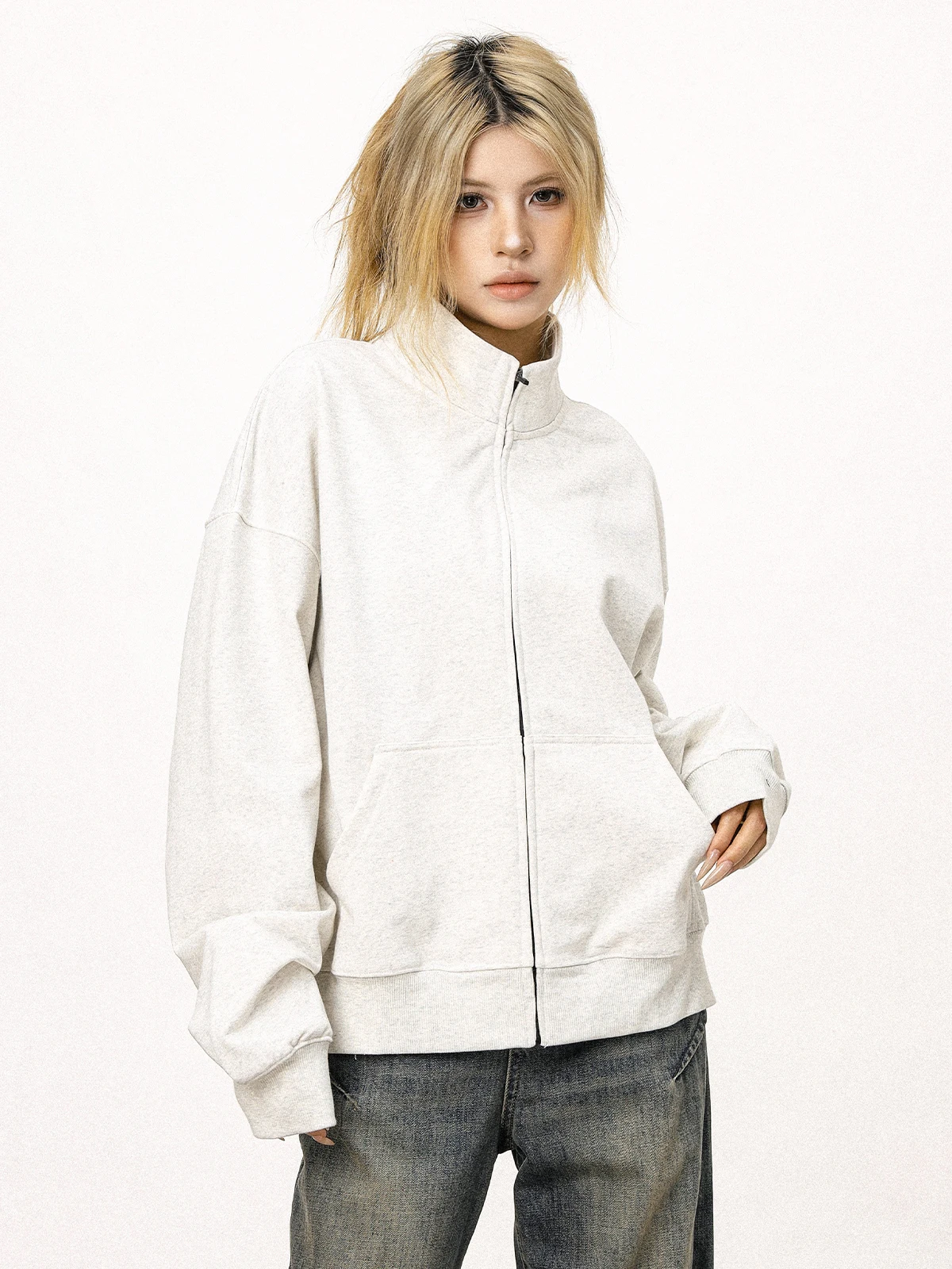 C Captainbeer Американская винтажная серая толстовка с капюшоном Верхняя одежда для