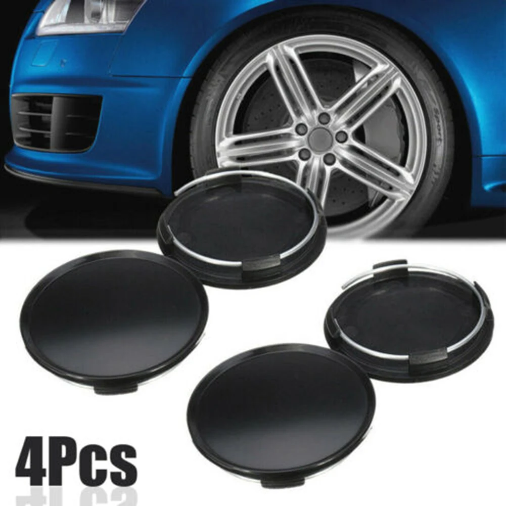 

4pcs 68mm Black Car Wheel Center Cap Universal ABS Car Wheel Center Hub Cap Covers Blank Emblem Car Wheel Accessories