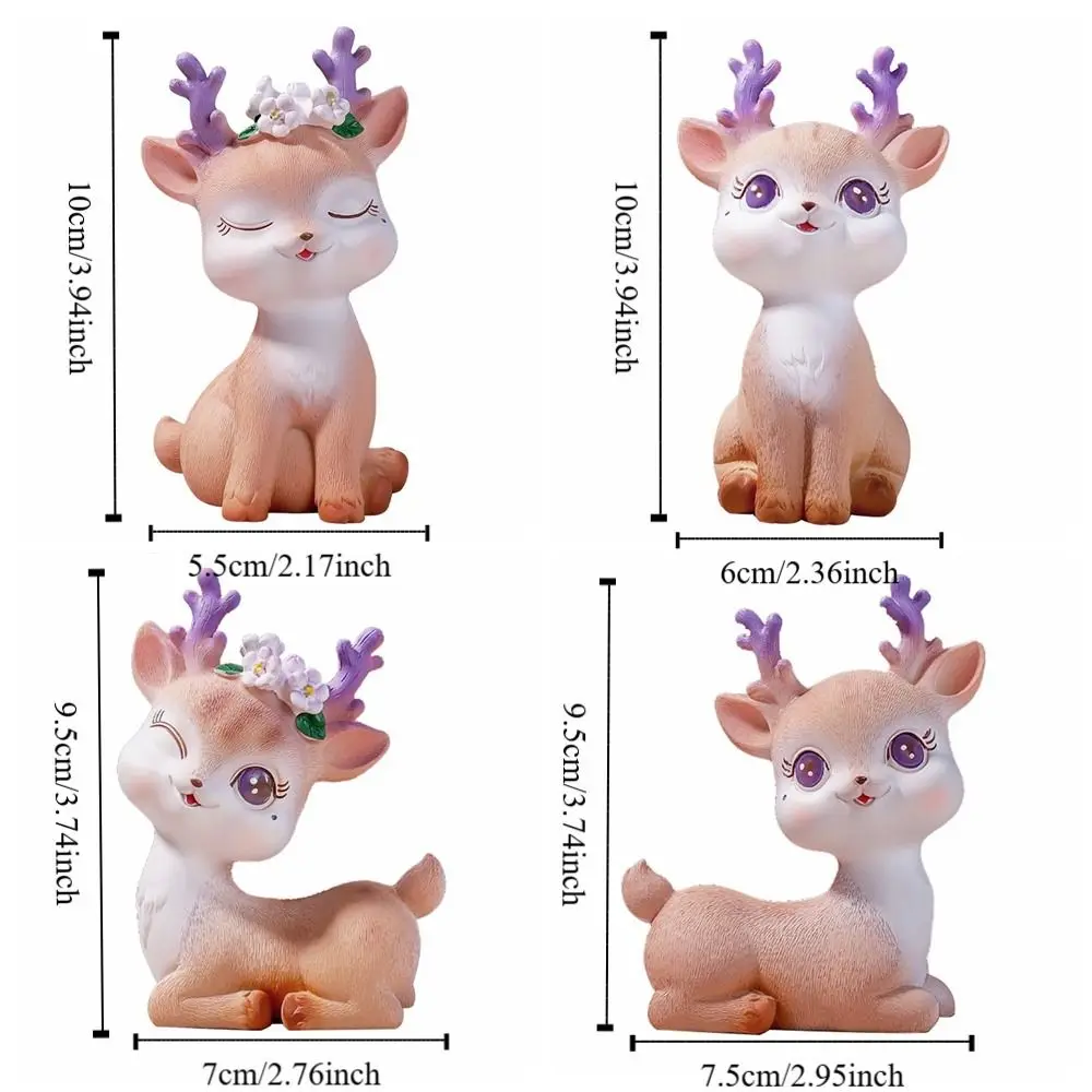 Мини-смола фигурка эльфа и оленя Рождественский олень украшение автомобиля