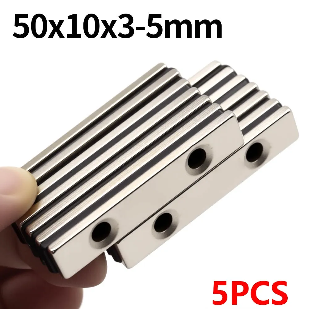 

Суперсильный неодимовый магнит N35 NdfeB, постоянный магнитный блок с отверстиями, мощные магниты, магнит на холодильник