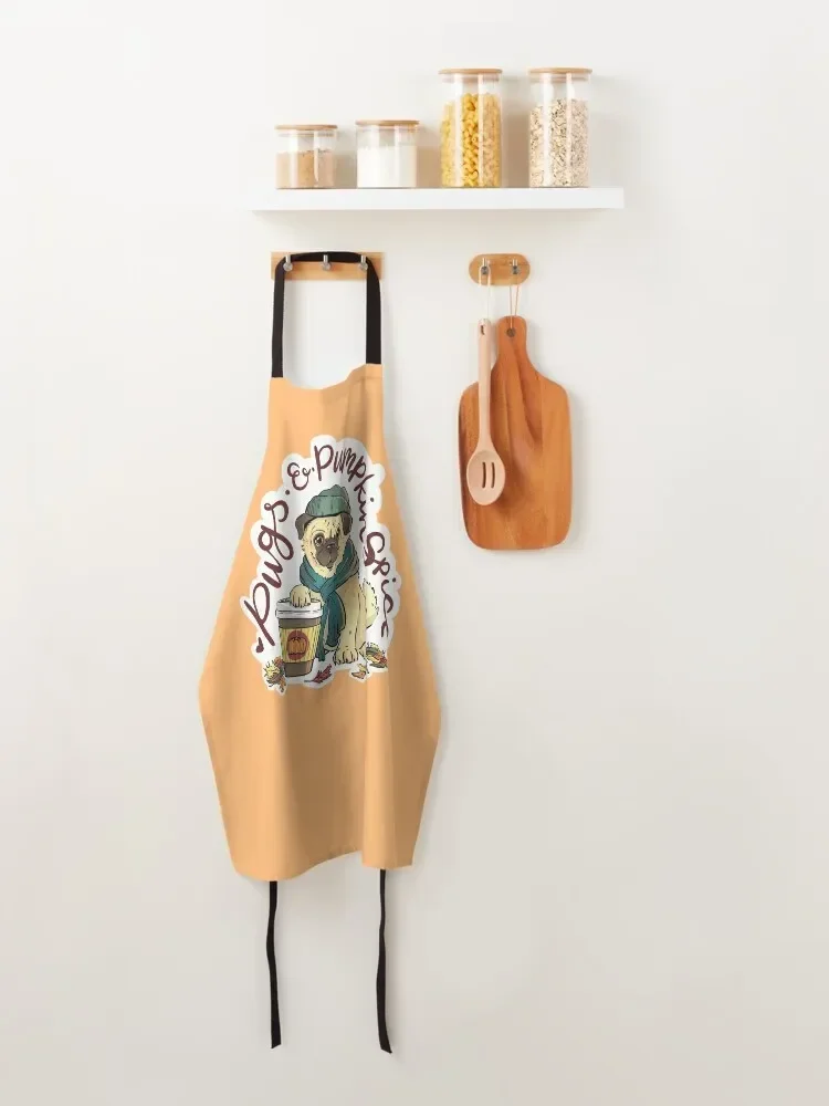 Милый фартук для мопса и тыквы пряностей новинка кухонные домашние