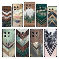 forest geometry wood nature case cover for oneplus 1 9 8 7 7t 8t 9r 9rt 10 pro nord n10 n100 n200 ce 2 5g bag funda cell