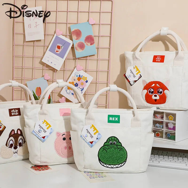 

Оригинальная мультяшная сумка Disney с чипом Meilin Rex Hamm Kawaii, Модная Портативная Холщовая Сумка через плечо, Повседневная сумка для девочек, подарки на день рождения