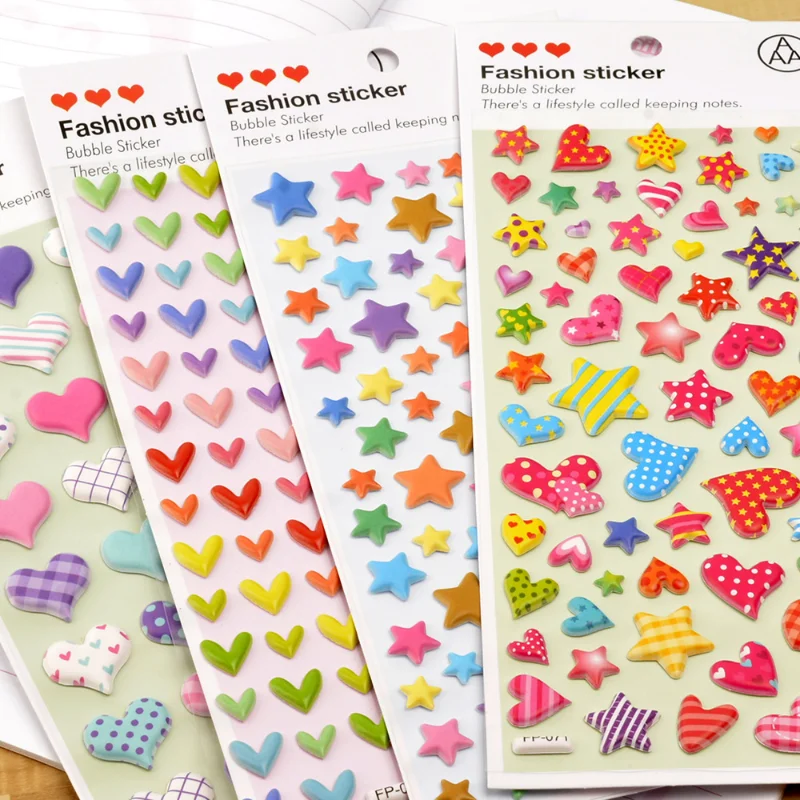 

Lot Love Heart Stickers Cute Stars Dot Stickers Home Decorations Scrapbooking Diary for Photo Albums Diy Wedding Stickers