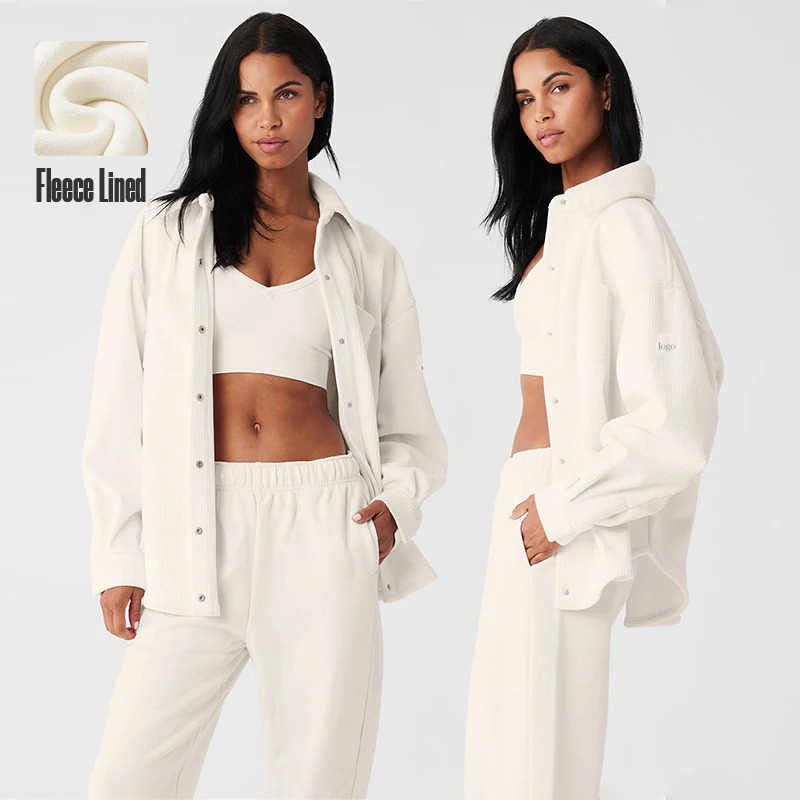 Новая женская зимняя теплая куртка Goddess Yoga вельветовая и бархатная рубашка с