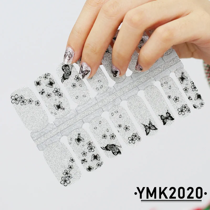 Наклейки с бабочками для дизайна ногтей полностью закрывающие ногти наклейки