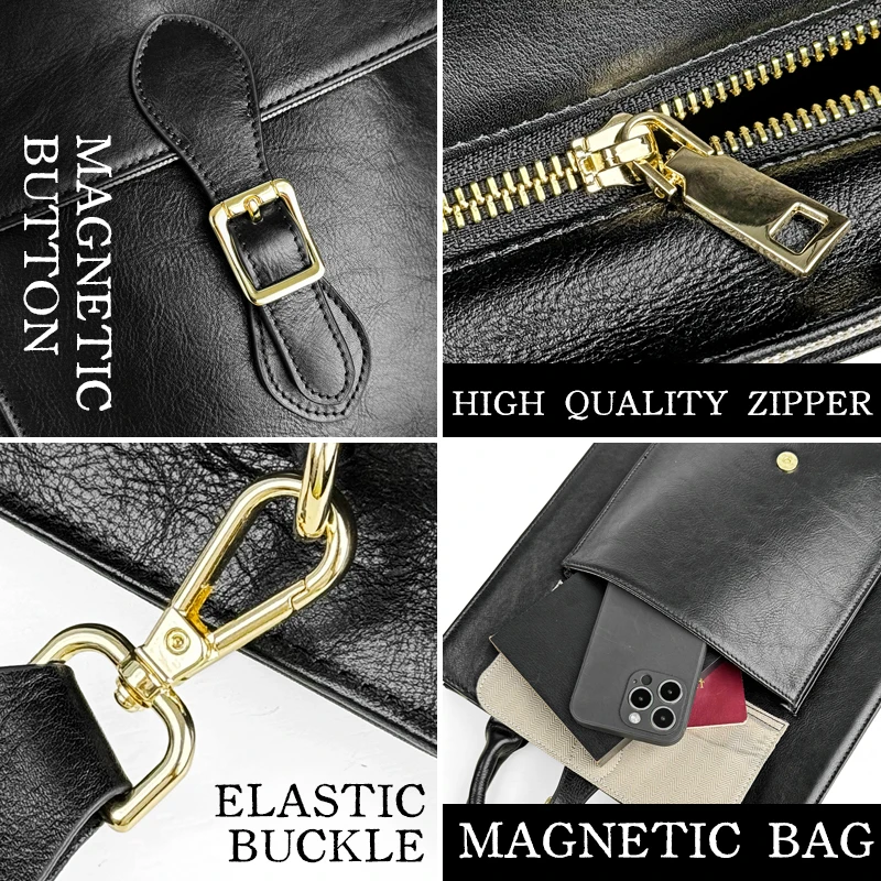 Портфель мужской из натуральной кожи винтажная сумка для ноутбука 14 дюймов