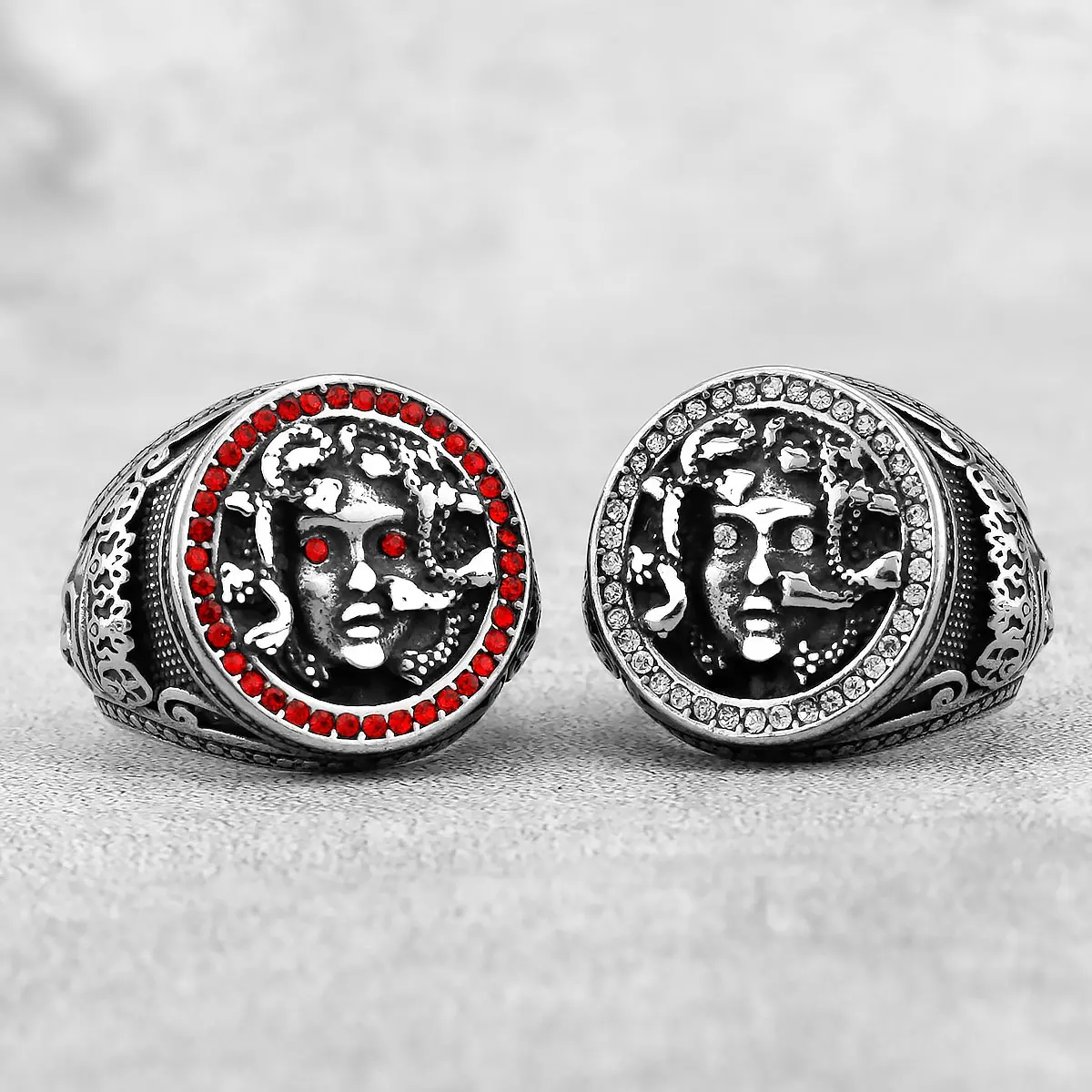 Медуза змеиные волосы Banshee мужские кольца из нержавеющей стали в стиле панк