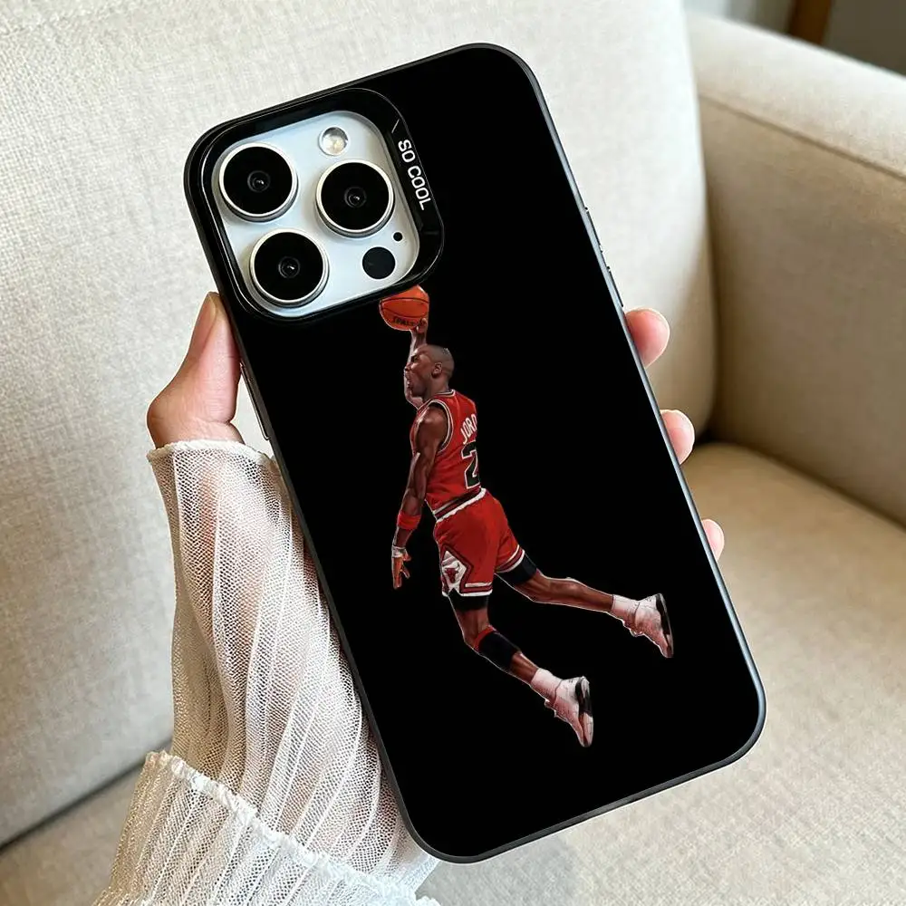 Баскетбольная звезда - Номер 23 Джордан - для iPhone 17151613141112 Pro Max XS - силиконовый чехол-бампер серебристого цвета. (art.: 3920dceec7c05) - 3920dceec7c05
