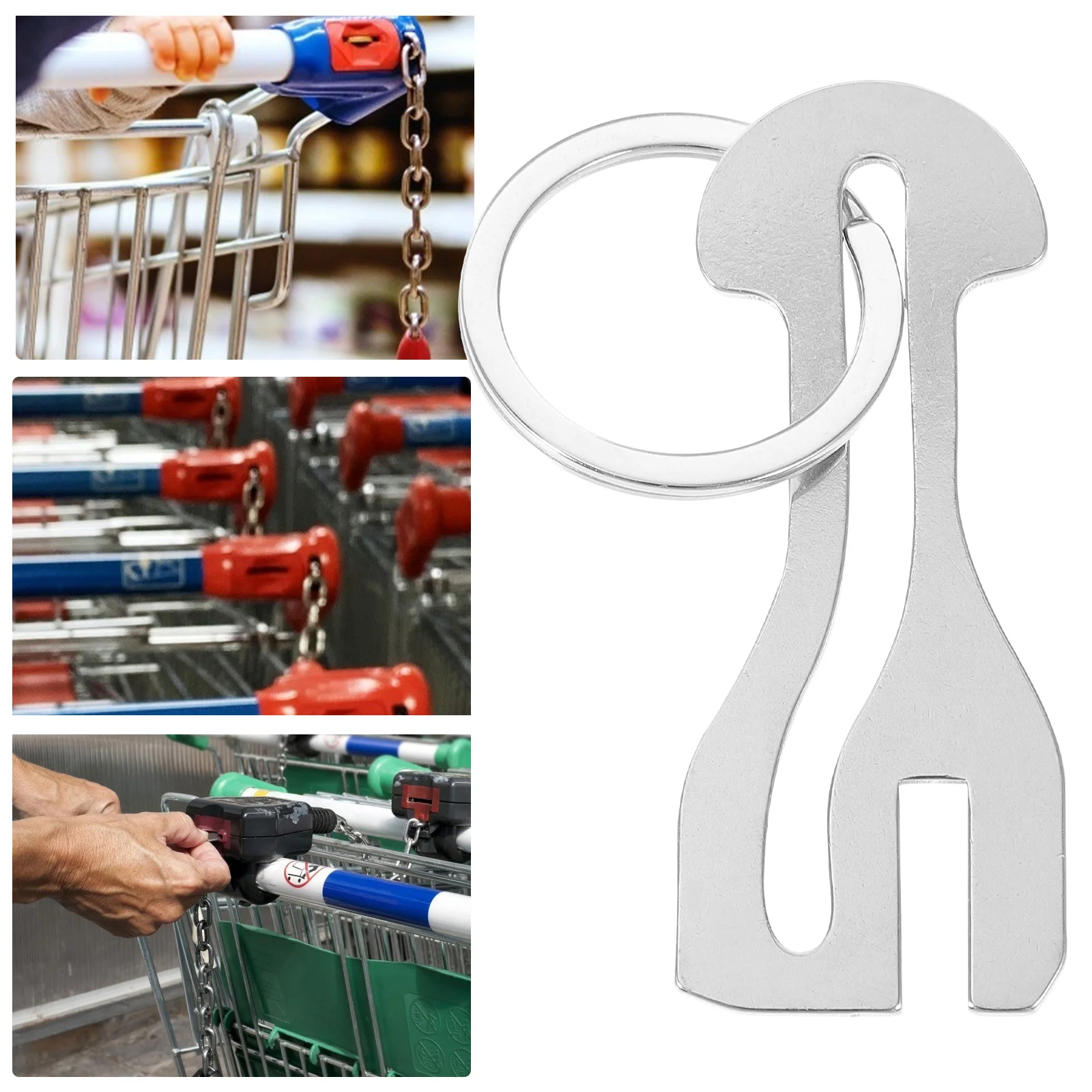 4 шт. жетонная тележка для корзины покупок продуктовые металлические брелоки