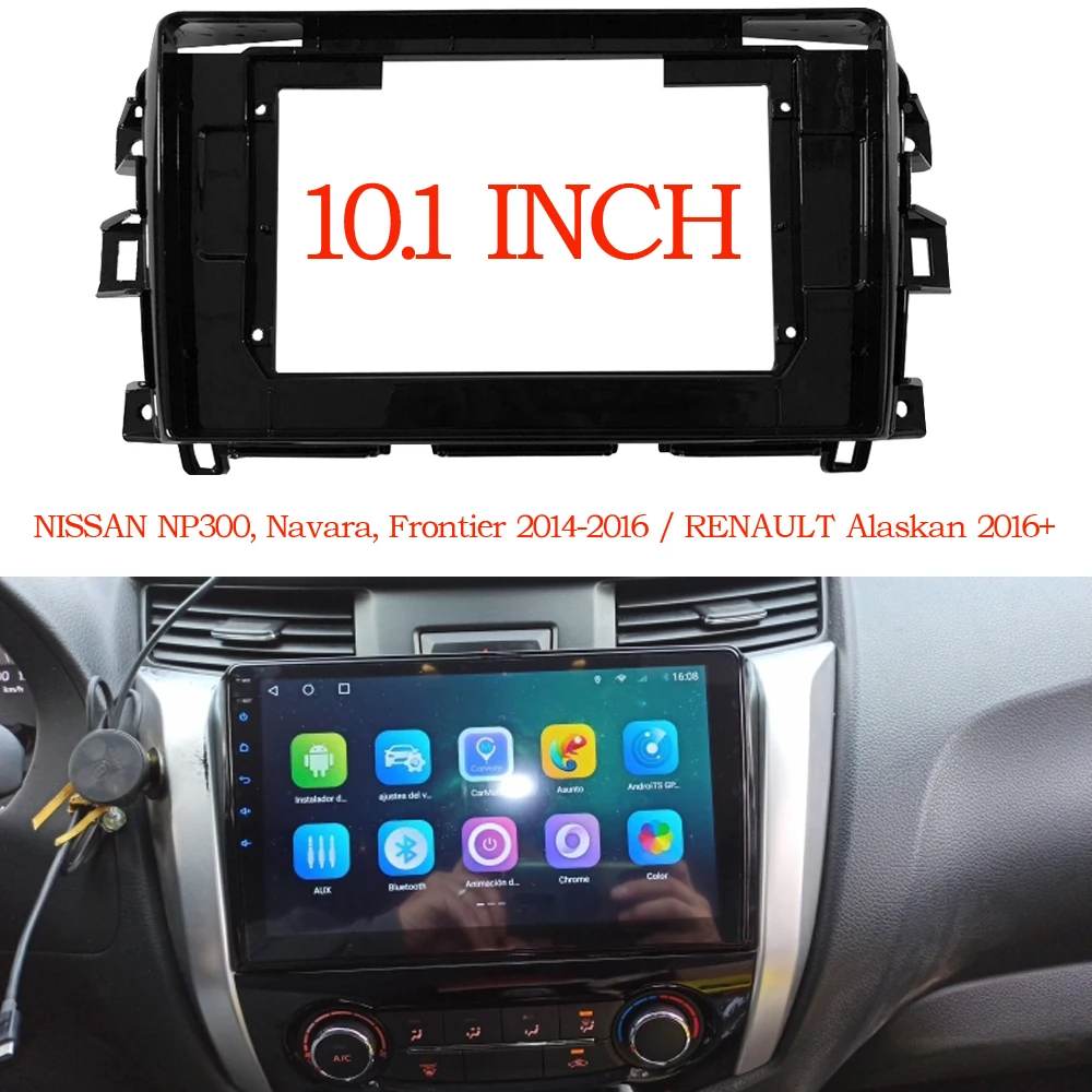 

Car Radio Fascia Fit for NISSAN NAVARA 2014-2015 Stereo DVD Player Installation Surround Trim Panel 10.1 inch Audio Frame Bezel