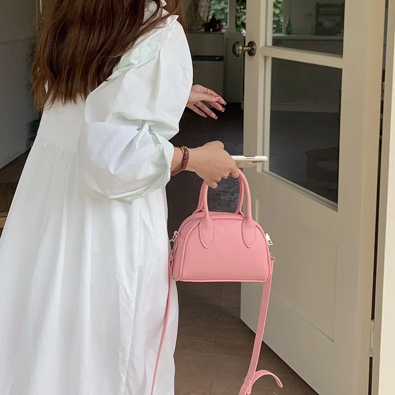 Милые сумочки для женщин из искусственной кожи с надписью Розовая белая сумка
