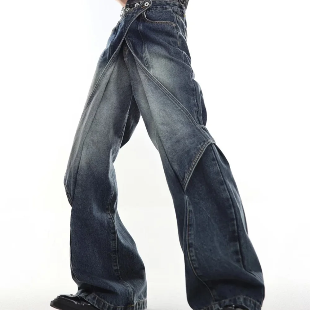 Мужские повседневные джинсы 2024 летние сверхпрочные старые потертые разборные