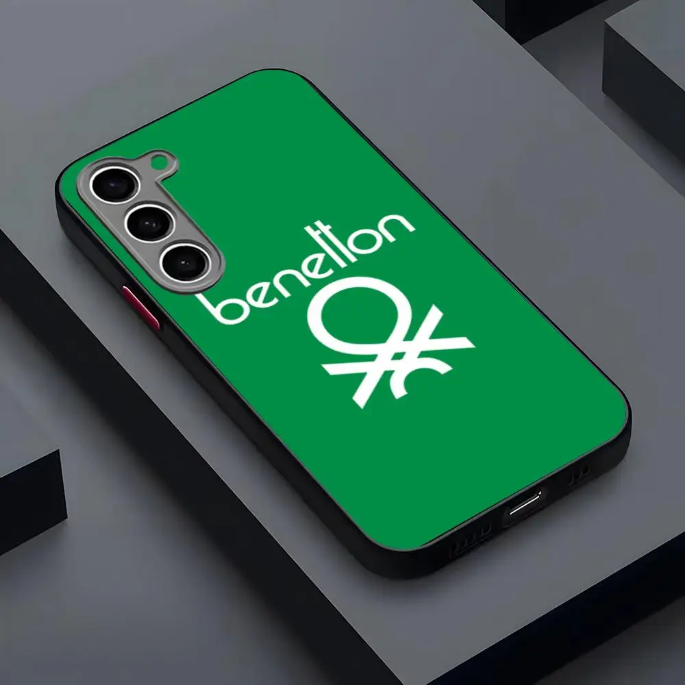 Фото Брендовый чехол для телефона Benetton, матовый прозрачный для Samsung S25Plus S21fe S22 FE S23 Ultra S24 Plus S25, роскошная задняя крышка №3