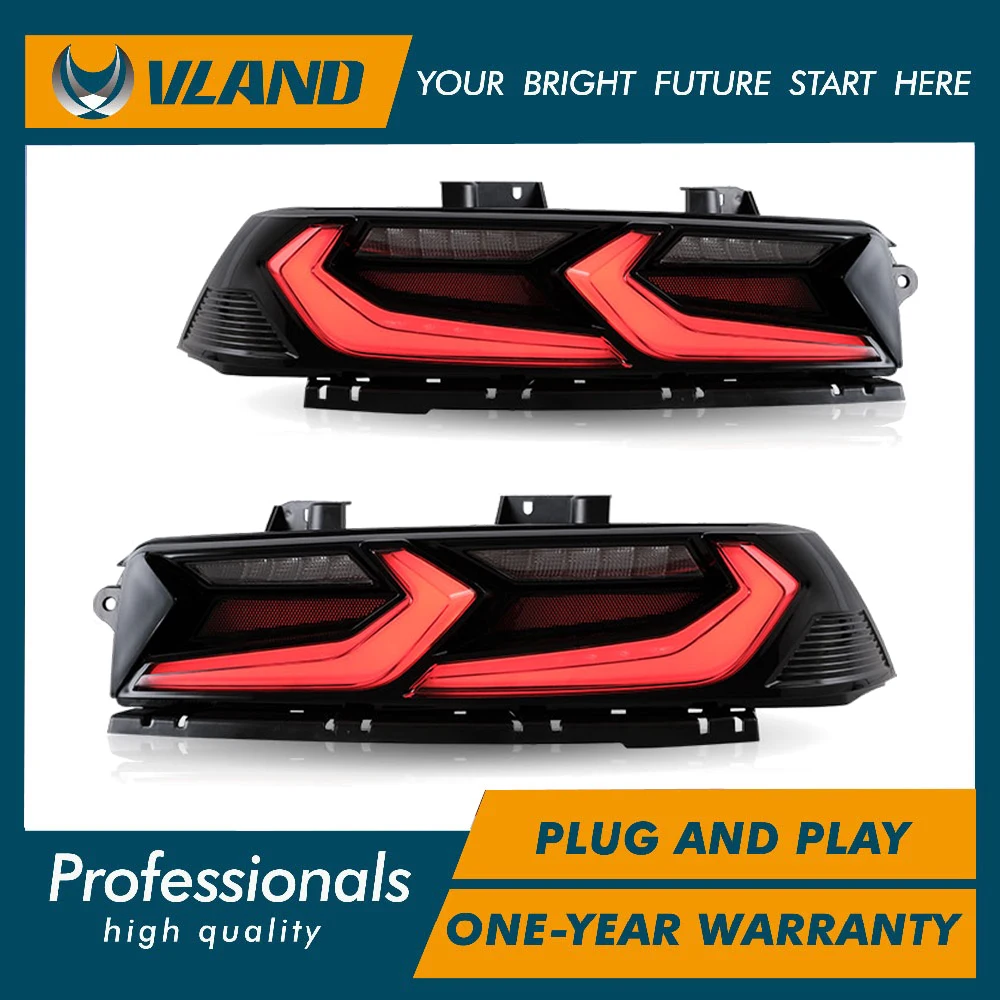 

Vland Car Lamp Assembly For Chevrolet Camaro New 5th Gen Full LED Corvette C8 Style Rear Lights 2014 - 2015 Tail Lights