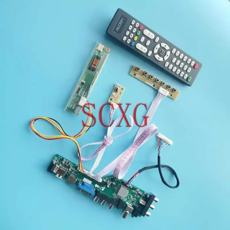 

Плата цифрового драйвера для LP171W01 LP171WX2 LCD 3663 DVB 1440*900 USB HDMI-совместимый VGA AV RF 1-CCFL LVDS 30-контактный Комплект «сделай сам» 17,1"