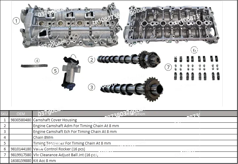 Для Peugeo DV5 1 5 комплект крышки кулачка поддержка распределительного вала