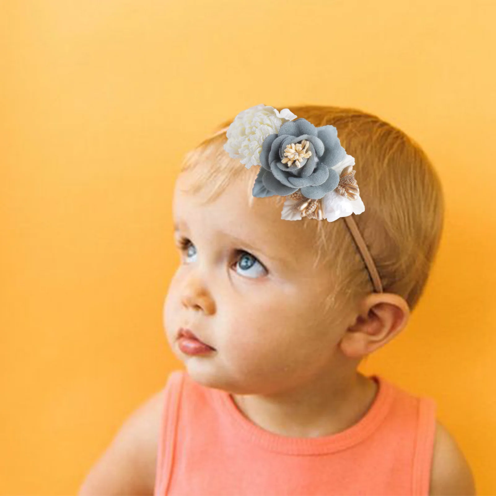 

Baby Princess style Flower Headband Headwear baby girl Hair Versatile Baby Flower Hair Dressing Bands 0-6 years old