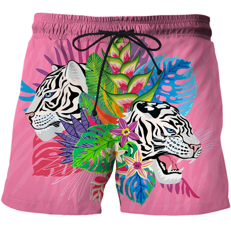 2021 Summer Mens 3D Shorts Colorful plant and animal patterns Casual Swimming Beach Shorts Casual Swimsuit Shorts Oversized