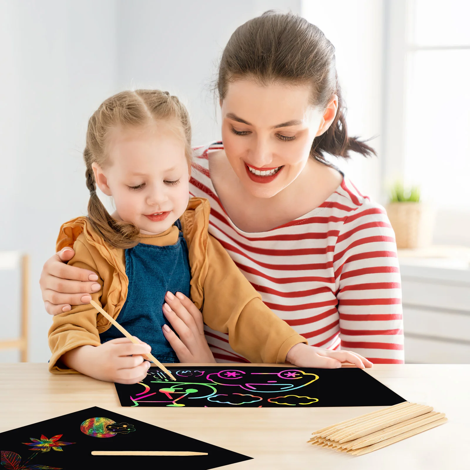 30 шт. инструменты для рисования когтеточки бамбуковый стилус деревянный детский