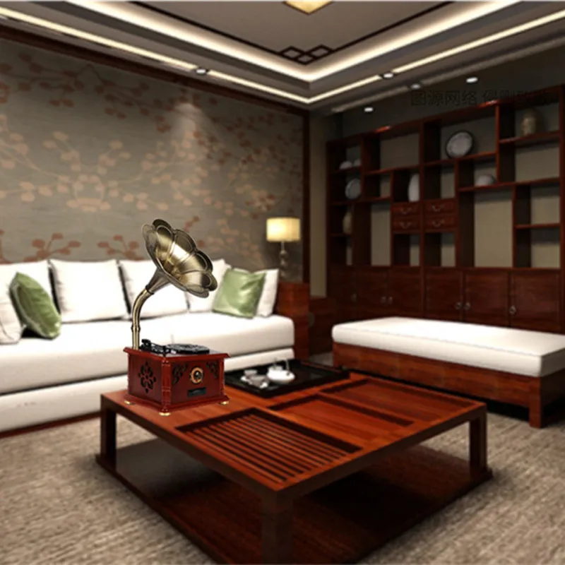 Запис из цельного дерева USB-плеер ретро-виниловый граммофон Bluetooth-динамик