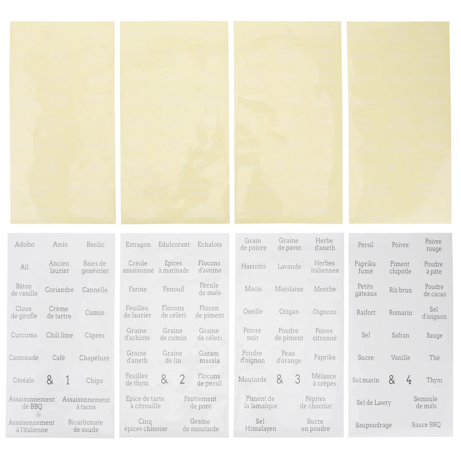 

Condiment Stickers Cereal Container Pantry Storage Labels Pot Clear Name Jar Seasoning Bottle