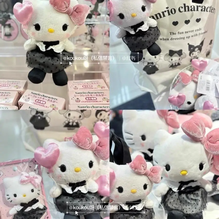 Плюшевый брелок Hello Kitty натуральное черное платье Miniso серия KT Cat плюшевые