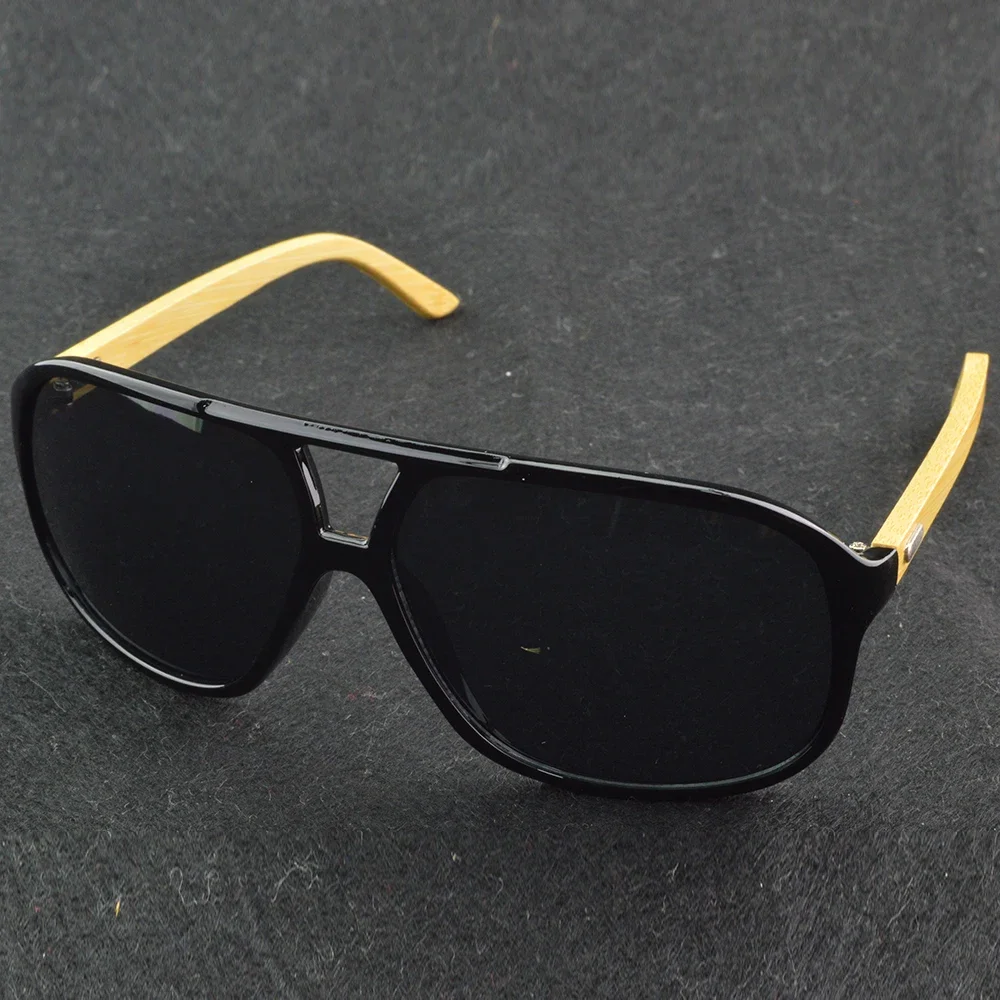 Солнцезащитные очки Clara Vida Pilot Oversized из натурального бамбукового храма UV400 UV100% с