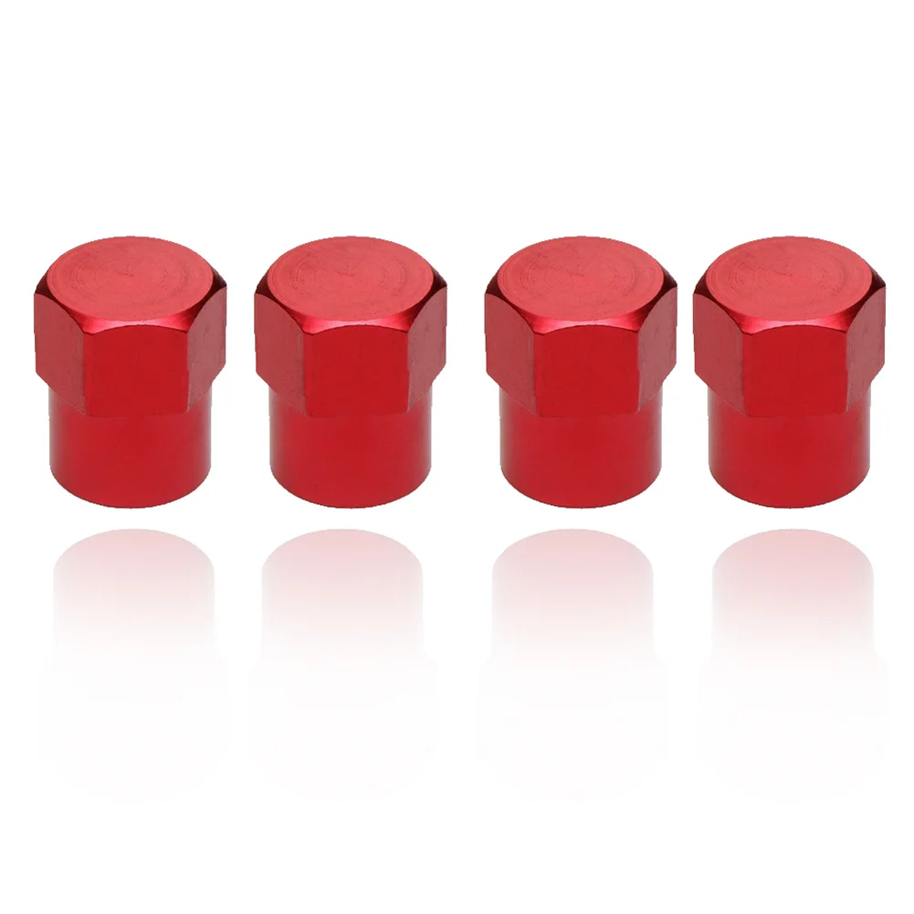 

Accessories Stem Sleeves+Hex Cap Red Wheel Stem Air-Valve CAP&Sleeve Cover Aluminum Tire Car Red Aluminium Alloy New Brand