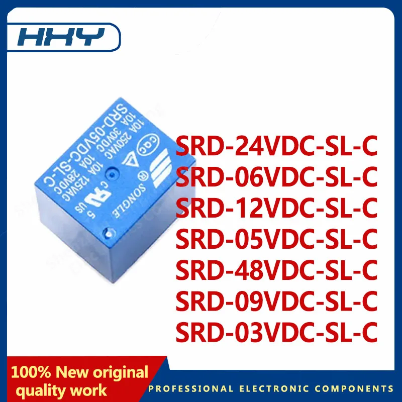 10PCS 3V 5V 6V 9V 12V 24V 48V 10A 250V реле SRD-24VD-SL-C SRD-06VD-SL-C SRD-12VD-SL-C SRD-05VC-SL-C SRD-48VD-SL-C SRD-09VDC-SL-