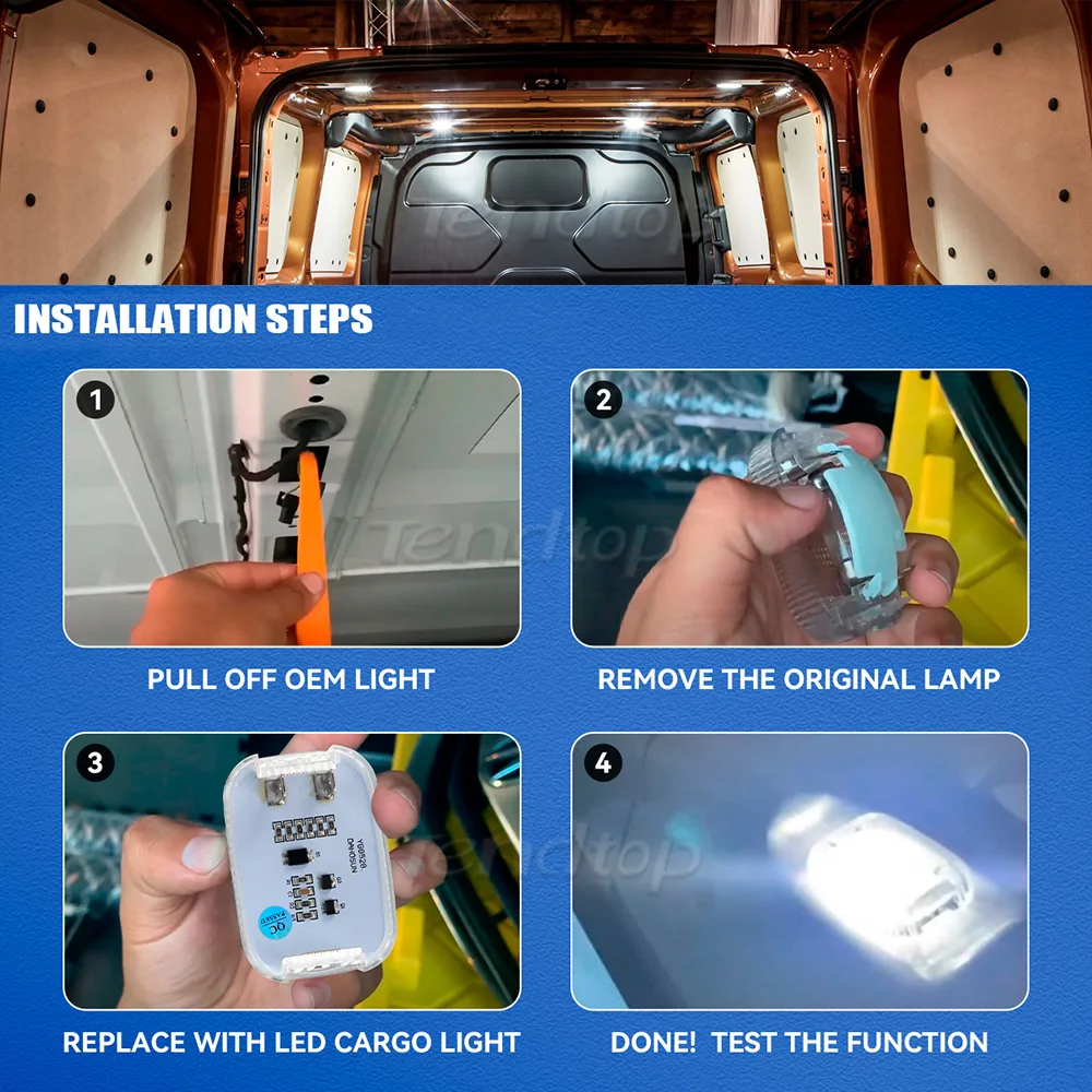 Для 14-2023 Ford Transit Connect 150/250/350/350 HD Van E-Transit Dome светодиодный грузоподъемность