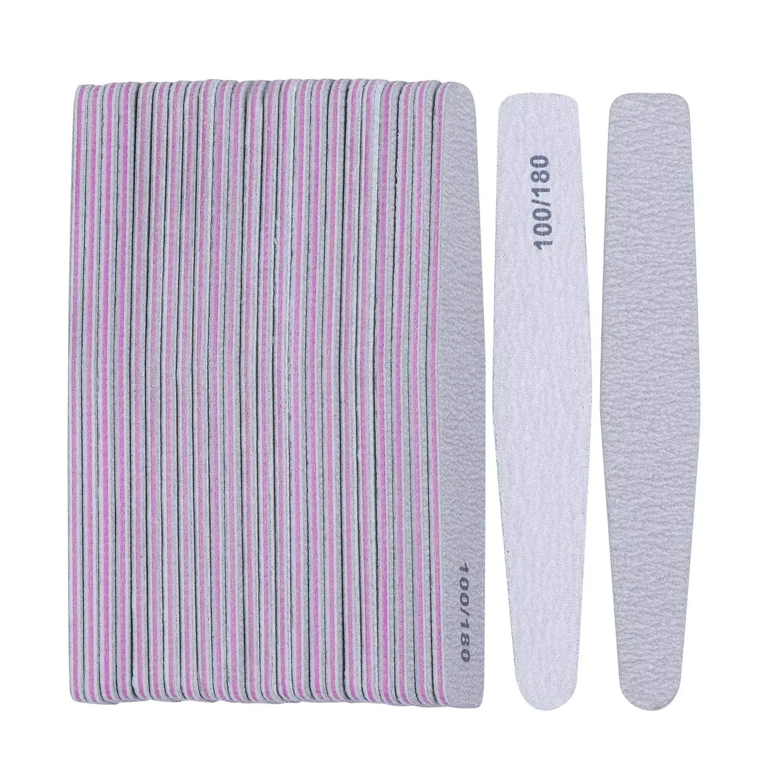 

5pcs Sandpaper Nail File Lime 100/180 Double Side Sanding Buffer Block Set Grey zebra Nail File For UV Gel Polish Manicure Tool